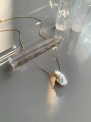 Freshwater pearl drop necklace