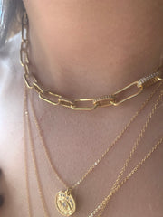 Pavé Paperclip Chain