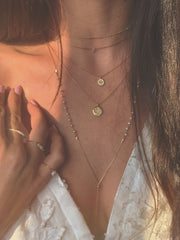 GOLD STRING CHOKERS ~in assorted gems