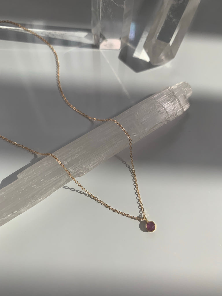 Pink tourmaline drop