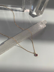 Pink tourmaline drop