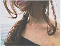 GOLD STRING CHOKERS ~in assorted gems